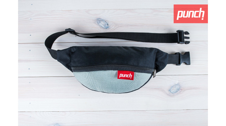 Сумка на пояс Punch - Black/Grey